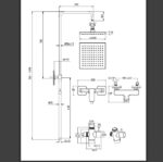 Στήλη Ντους με μπαταρία  Quadra 144065 black matt - Image 3