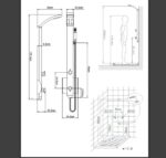 Στήλη ντους με μπαταρία Idea inox matt - Image 3