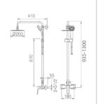 Στήλη Ντους με Μπαταρία Ts Imex Art Λευκό ματ - Image 3