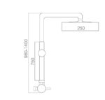 Στήλη Ντους με Μπαταρία Ts Imex Μοscu Inox - Image 2