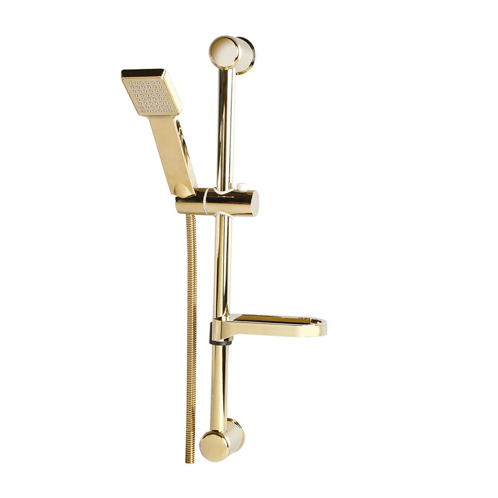 STILI_NTOUZ_AVANGART_ Στήλη στήριξης ντους με τηλέφωνο AVANGART Χρυσή (SH411G) - Image 1